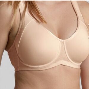 Title Nine Cuz She Says So Underwire Sports Bra Women's 34DD  Nude High Impact‎